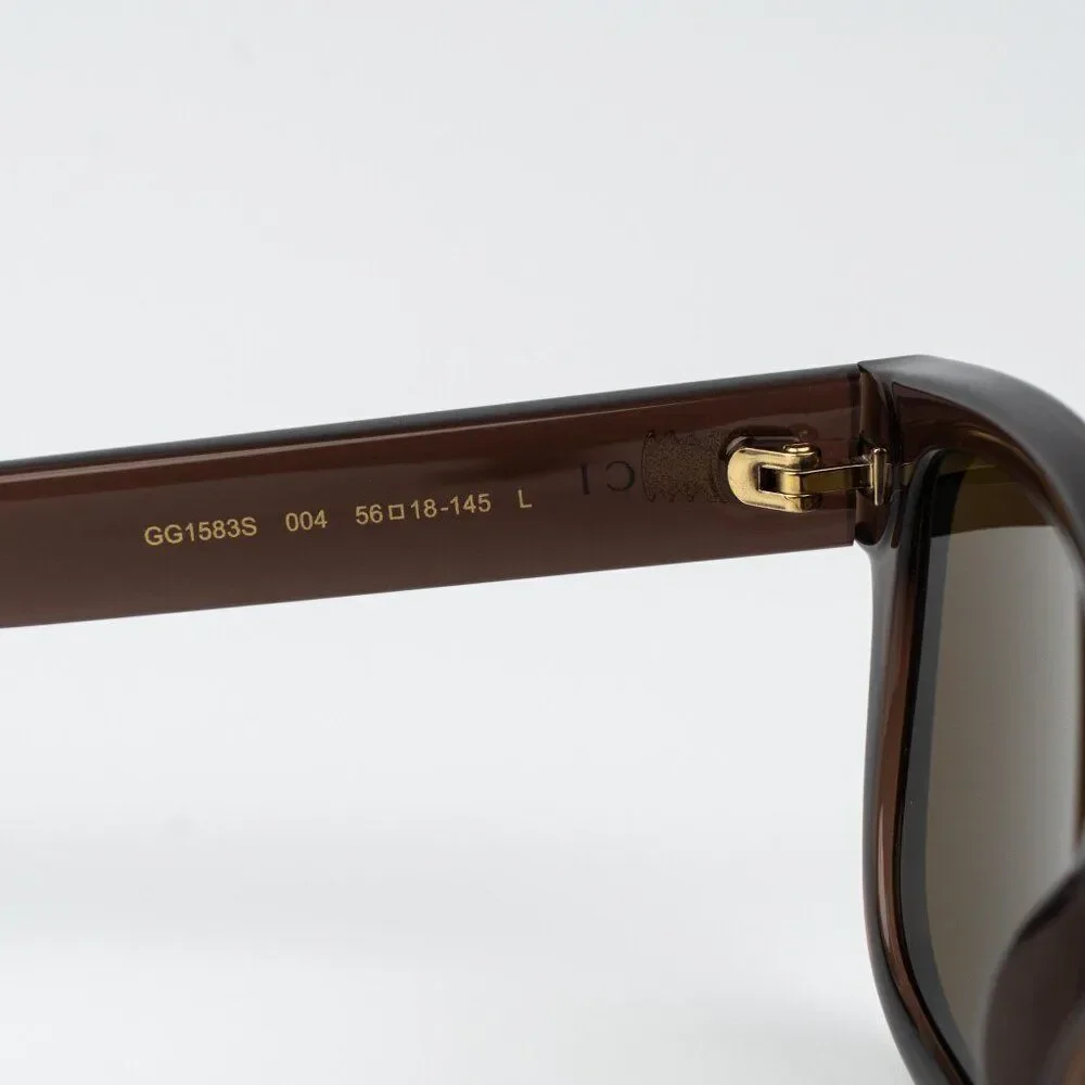 Gucci Men Sunglasses Brown Square GG1583S 004 NEW AUTHENTIC